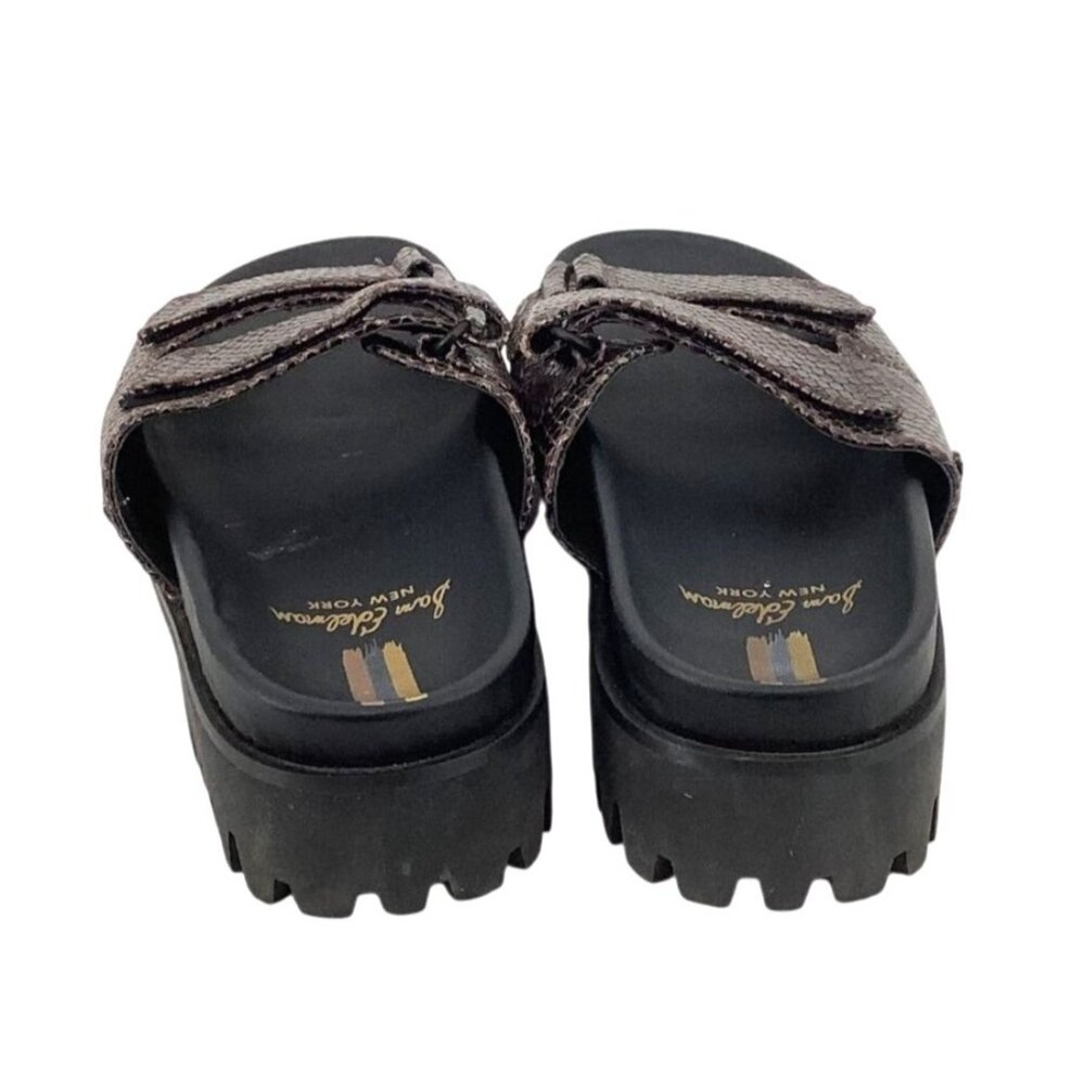 Sam Edelman Womens Brown Snake Print Slide Sandals Straps & Black Sole Size 8.5 - Picture 5 of 10